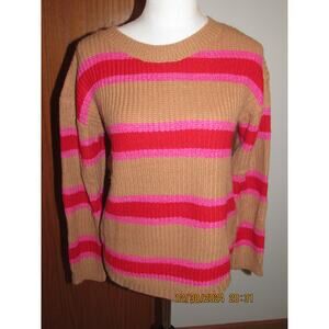 Brown and pink sweater - size medium (JR)